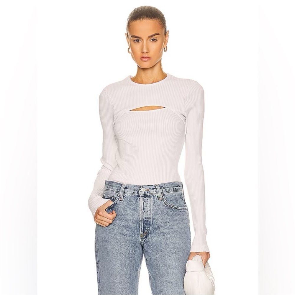 AGOLDE Lyza Ribbed Cutout‎ Top! size M